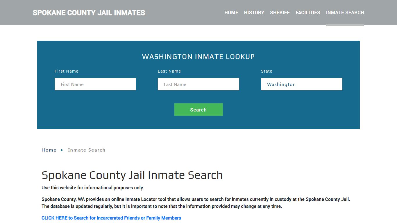 Spokane County, WA Detainee Lookup