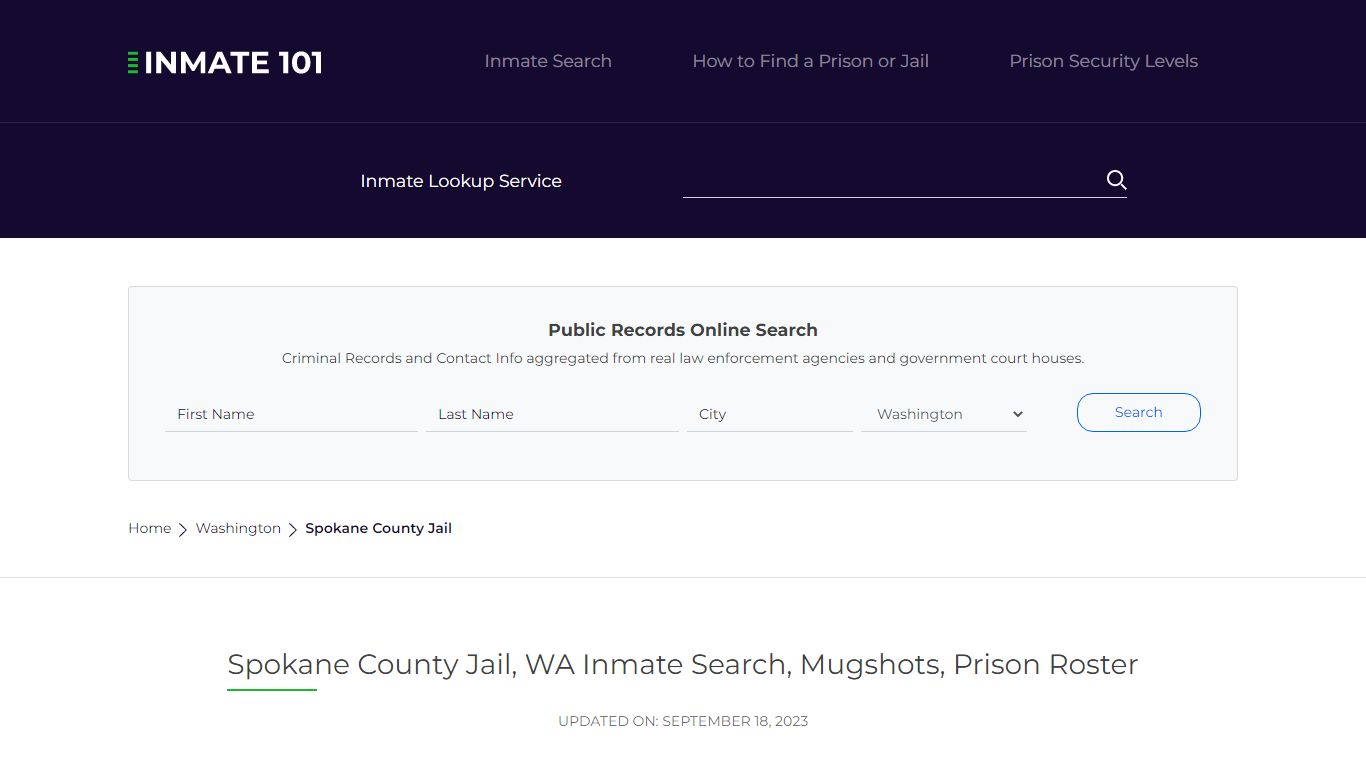 Spokane County Jail, WA Inmate Search, Mugshots, Prison Roster